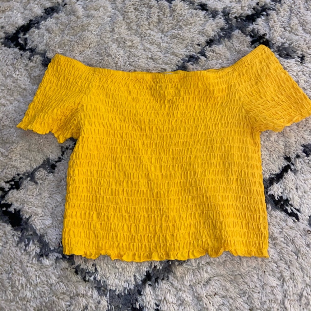 Yellow crop top